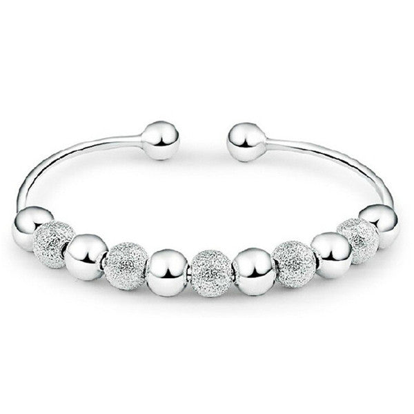 Silver Ball Cuff Bangle