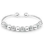 Silver Ball Cuff Bangle
