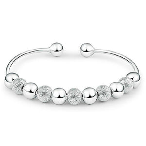 Silver Ball Cuff Bangle