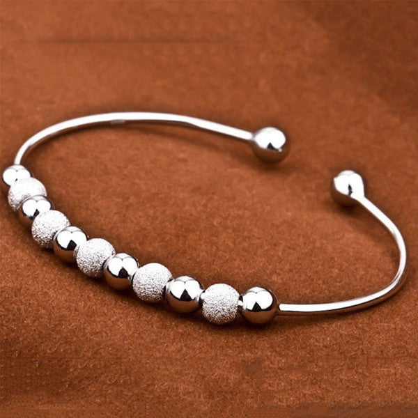 Silver Ball Cuff Bangle