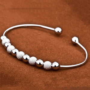 Silver Ball Cuff Bangle