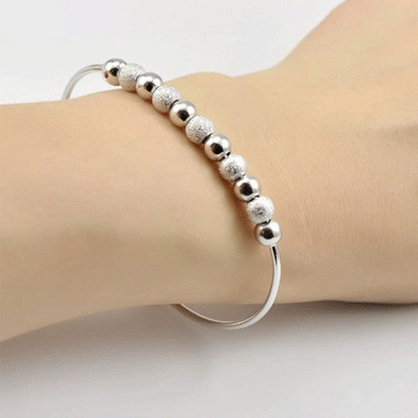 Silver Ball Cuff Bangle