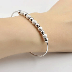 Silver Ball Cuff Bangle
