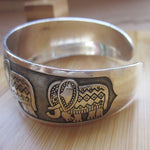 Elephant Love Cuff Bangle