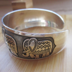 Elephant Love Cuff Bangle