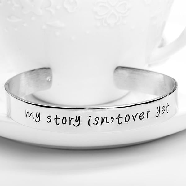 My Story Isn't Over Yet Engraved Bangle