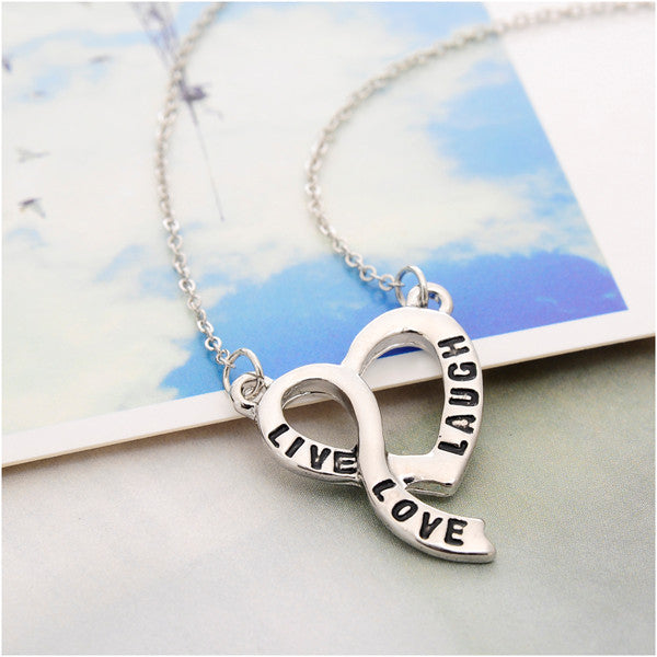Live Love Laugh Heart Necklace