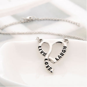Live Love Laugh Heart Necklace