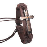 Cross Leather Vintage Bracelet