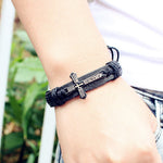 Cross Leather Vintage Bracelet