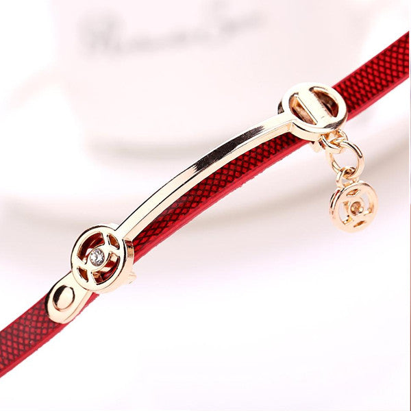Rose Gold Charm Wrap Watch