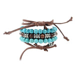 Hamsa Four Rope Turquoise Bracelet