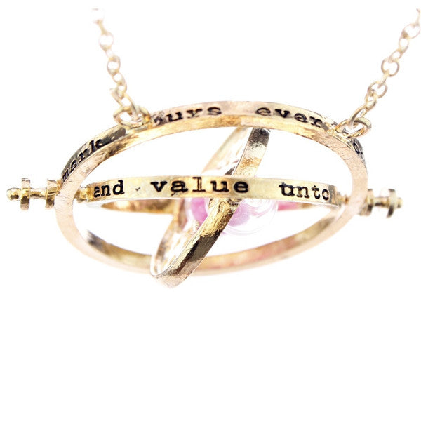 Rotating Time Turner Necklace