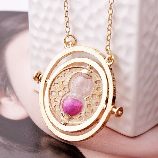 Rotating Time Turner Necklace