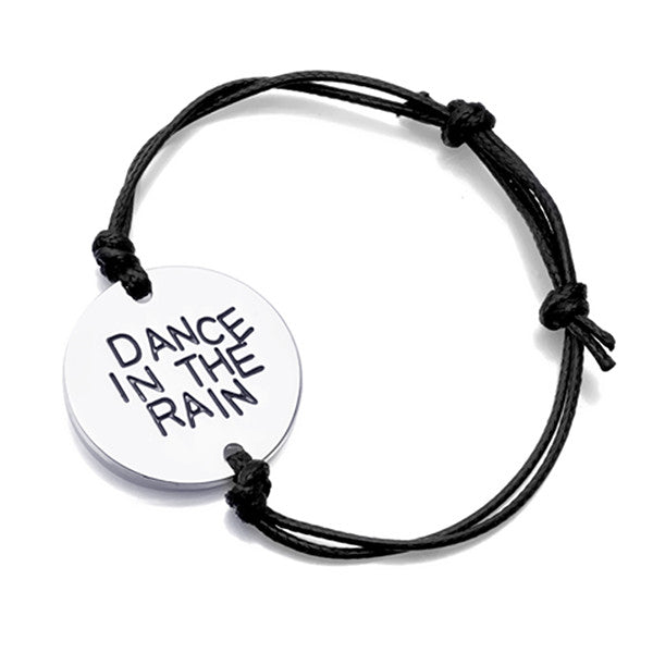 Dance In The Rain Hand Stamped Bracelet