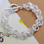 Plated Circle Silver Bracelet