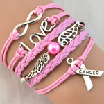 Pink Angel Cancer Awareness Bracelet