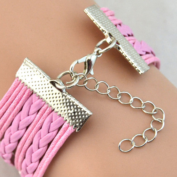 Pink Angel Cancer Awareness Bracelet