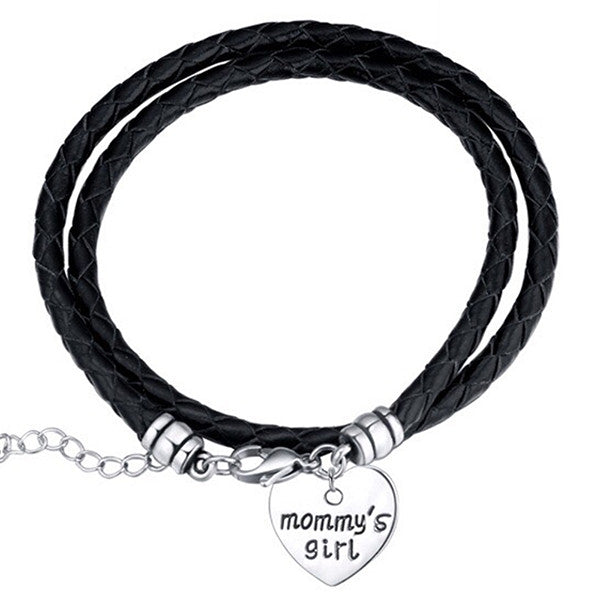 Mommy's Girl Hand Stamp Bracelet Set