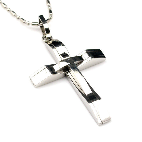Men's Steel Cross Pendant