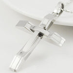 Men's Steel Cross Pendant