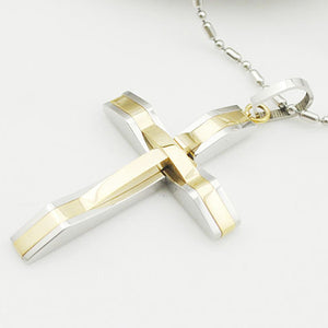 Men's Steel Cross Pendant
