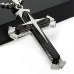 Stainless Steel Dual Tone Men's Cross Pendant