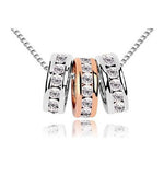 Trois Hoop Silver & Rose Gold Pendant
