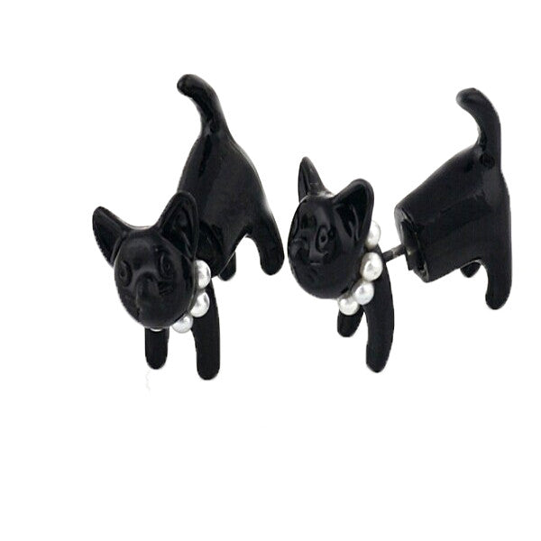 Two Sided Dog Stud Earring