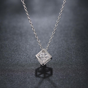 Swarovski Crystal White Topaz Necklace in 18K White Gold Plated