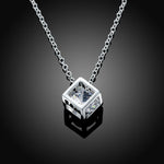 Swarovski Crystal White Topaz Necklace in 18K White Gold Plated