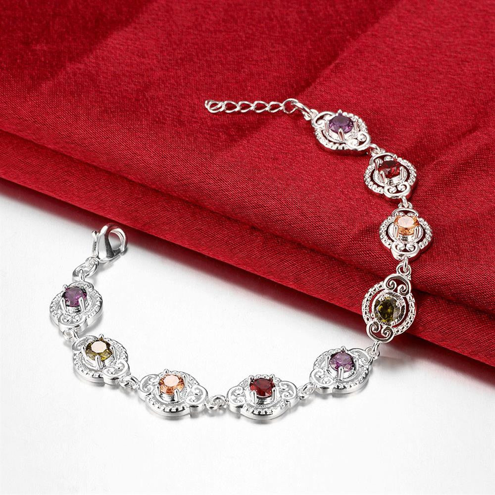 Swarovski Crystal Mona Lisa Bracelet in 18K White Gold Plated