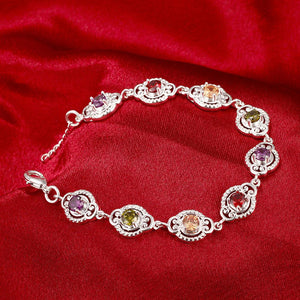Swarovski Crystal Mona Lisa Bracelet in 18K White Gold Plated