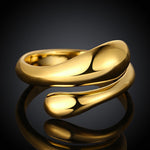 Teardrop Adjustable Ring in 14K Gold Plated