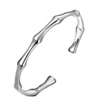 Sterling Silver Bamboo Bangle with Gift Box