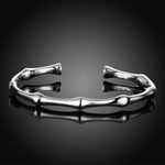 Sterling Silver Bamboo Bangle with Gift Box