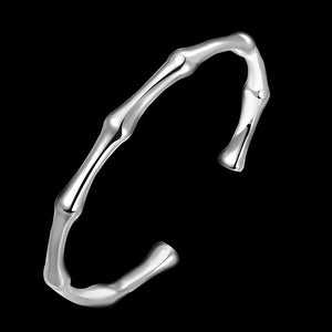 Sterling Silver Bamboo Bangle with Gift Box