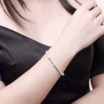 Sterling Silver Bamboo Bangle with Gift Box