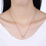 Swarovski Crystal 18K Rose Plated Bezel Necklace