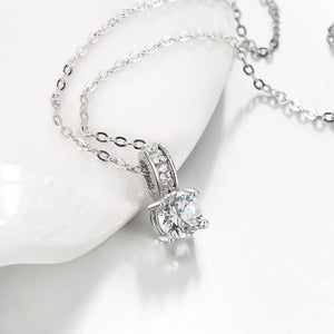 Swarovski Crystal 18K White Gold Plated Diamond Simulated Necklace