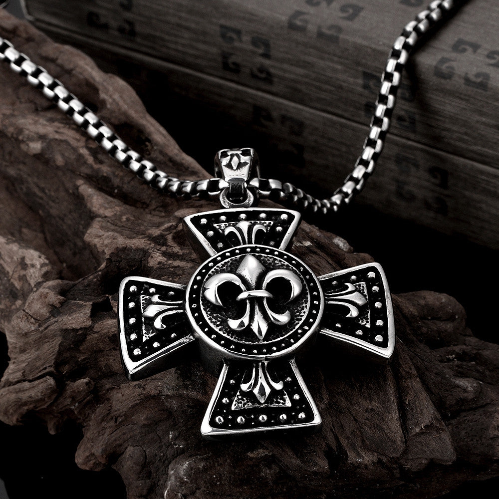 Thick Cross Stainless Steel Necklace