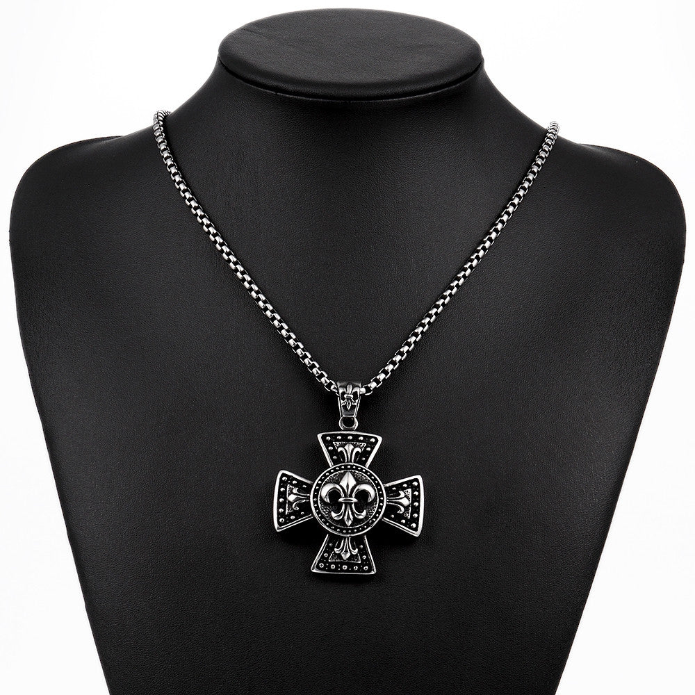 Thick Cross Stainless Steel Necklace