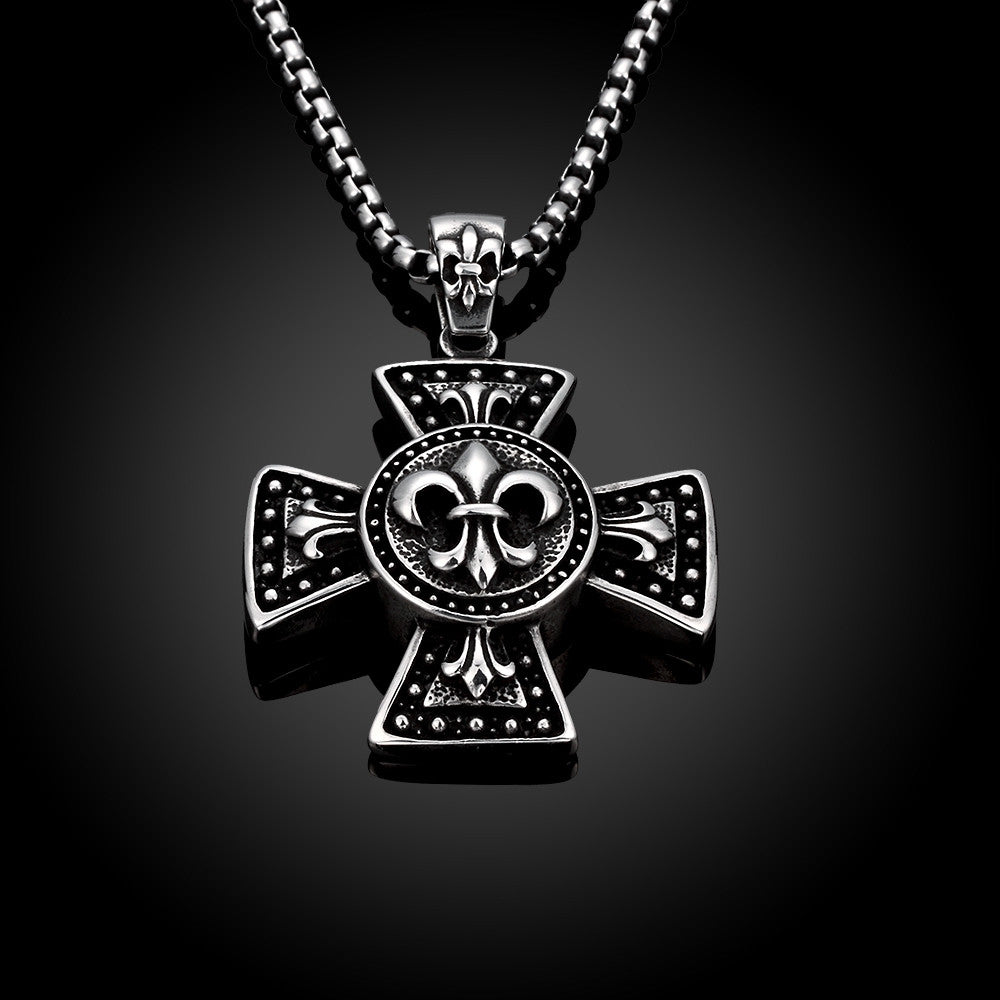 Thick Cross Stainless Steel Necklace