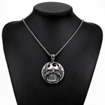 Thick Skull Emblem Stainless Steel Necklace
