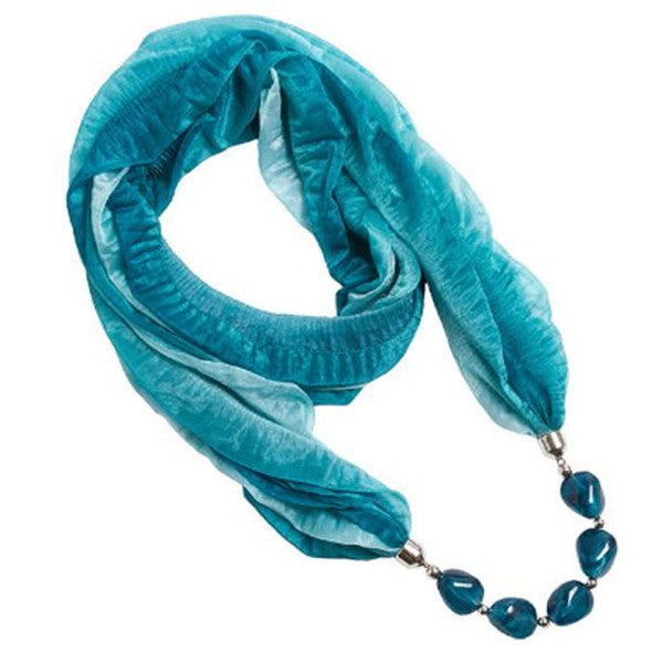 Hippie Earth-Tone Scarf Necklace