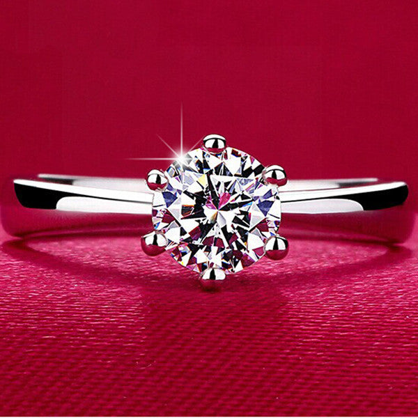 Silver Plated Crystal Ring