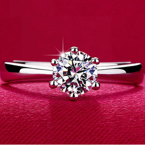 Silver Plated Crystal Ring