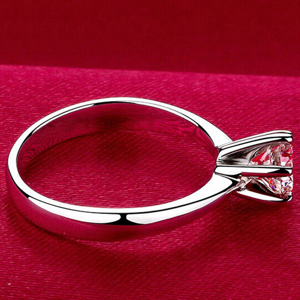 Silver Plated Crystal Ring