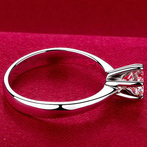 Silver Plated Crystal Ring