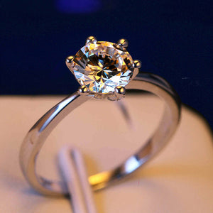 Silver Plated Crystal Ring